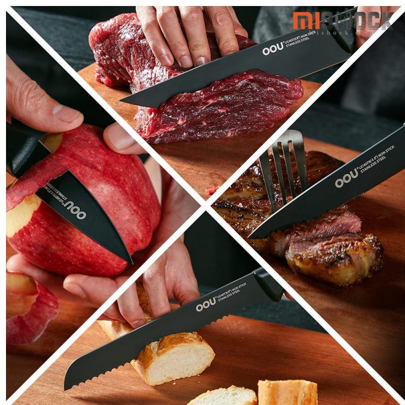 بررسی مشخصات و قیمت سرویس چاقوی آشپزخانه 7 قطعه شیائومی Xiaomi OOU Knife Set