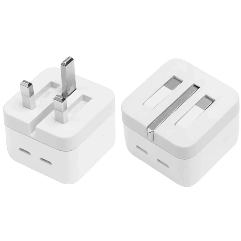 آداپتور برق دو پورت تایپ سی 35 وات مدل Dual USB-C Port Compact Power Adapter 35W