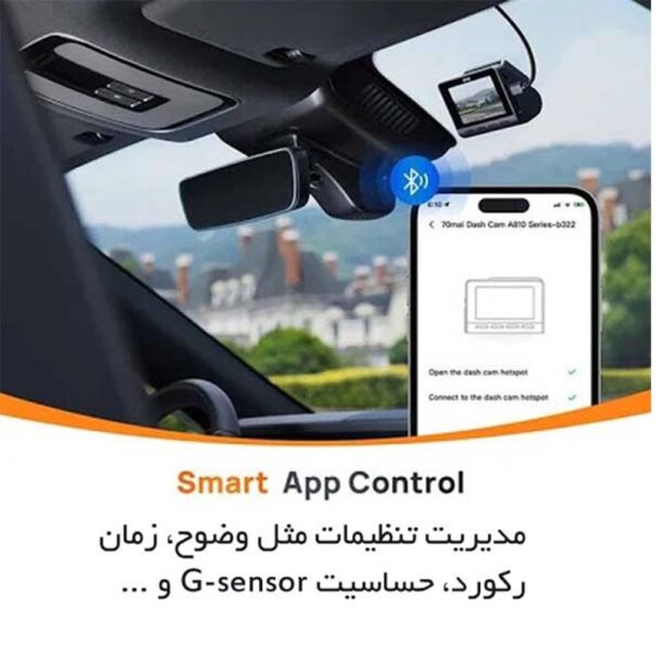 دوربین ثبت وقایع خودرو سونتی مدل 70mai Dash Cam 4K A810S