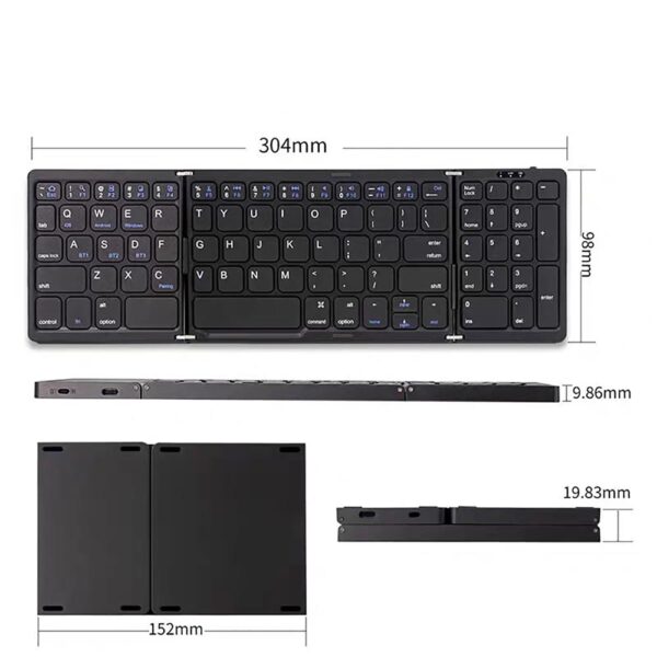 کیبورد بی‌سیم تاشو جیبی مدل B089