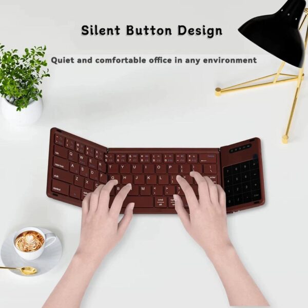 کیبورد بی‌‌سیم تاشو شارژی با تاچ پد Foldable Keyboard