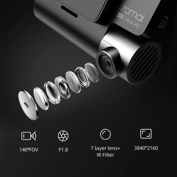 دوربین ثبت وقایع خودرو سونتی مدل 70mai Dash Cam 4K A800S
